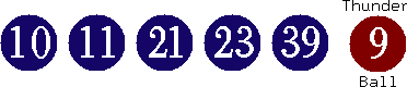 10 11 21 23 39 (09)