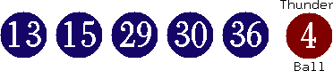 13 15 29 30 36 (04)