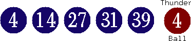04 14 27 31 39 (04)