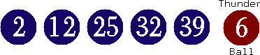 02 12 25 32 39 (06)