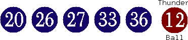 20 26 27 33 36 (12)
