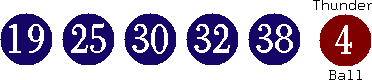 19 25 30 32 38 (04)